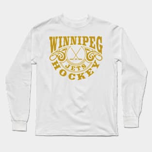 Vintage Retro Winnipeg Jets Hockey Long Sleeve T-Shirt